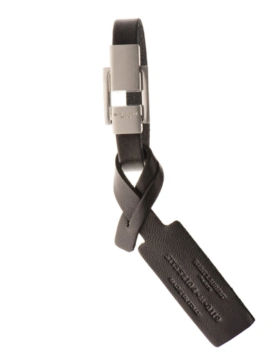 Saint Laurent Metal Clip Bracelet In Nero