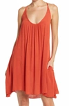 Elan Cover-up Slip Dress In Auburn