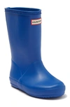 Hunter Kids' First Classic Waterproof Rain Boot In Dragonfly Blue