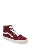 Vans U Sk8-hi Suede Sneaker In Pig Suede Pomegranate/ Snow