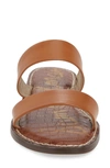 Sam Edelman Gala Two Strap Slide Sandal In Saddle Leather