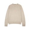 JOHN SMEDLEY NIKO STONE CASHMERE AND WOOL-BLEND JUMPER,4157213
