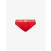 Versace Greca-border Mid-rise Stretch-cotton Jersey Briefs In A1203 Red