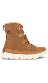 Sorel Explorer Ii Joan Waterproof Faux Fur Lined Boot In Tan