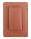 Royce New York Magnetic Money Clip Wallet In Tan