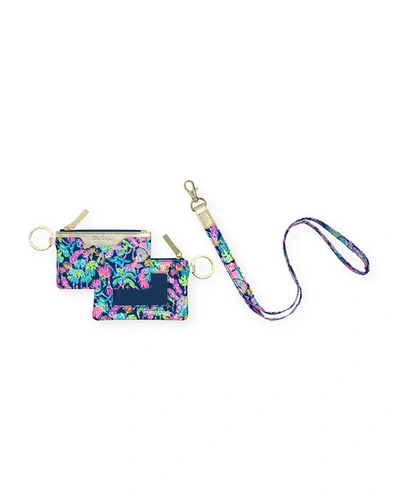 Lilly Pulitzer Seen & Herd Lanyard & Id Case Set