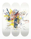 THE SKATEROOM BASQUIAT EXU BY JEAN-MICHEL BASQUIAT SKATEBOARD WALL ART, SET OF 3,PROD245860264