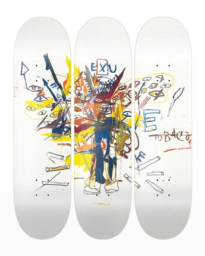 The Skateroom Basquiat Exu By Jean-michel Basquiat Skateboard Wall Art, Set Of 3