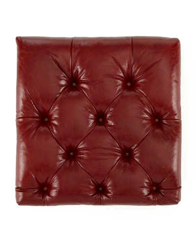 Massoud Davidson 69" Two-cushion Chesterfield Sofa In Red Wine