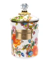 Mackenzie-childs Flower Market Floral-print Enamel Canister 21cm 1 Size In Black