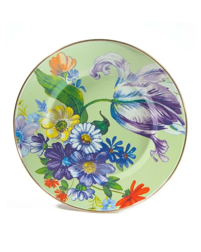 Mackenzie-childs Flower Market Dinner Plate In Green