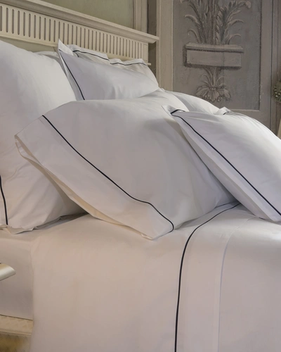 Signoria Firenze Luce King Flat Sheet In White/midnight