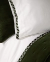 Amity Home Turin Queen Sheet Set In Green/white