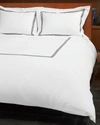 Signoria Firenze Platinum King Duvet Cover In Lead Grey