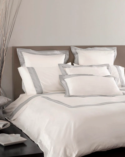 Signoria Firenze Cascina Queen Duvet Cover In White/silver Moon