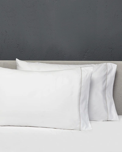 Signoria Firenze Luce Pillowcases, Set Of 2 In White/pearl