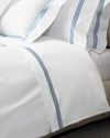 Signoria Firenze Platinum King Flat Sheet In Airforce Blue