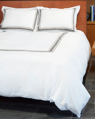 Signoria Firenze Dimora King Duvet Cover In White/silver Moon