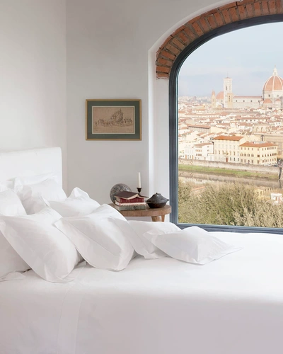 Signoria Firenze Tuscan Dreams King Flat Sheet In White