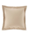 Ralph Lauren Quilted Sateen Argyle European Sham In Silver