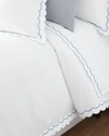 Matouk India King Duvet Cover In White/blue