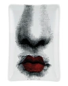 Fornasetti Rectangular Ashtray Bacio Puckered Red Lips