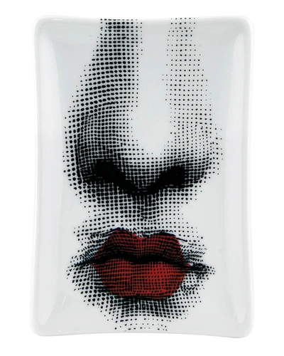 Fornasetti Rectangular Ashtray Bacio Puckered Red Lips