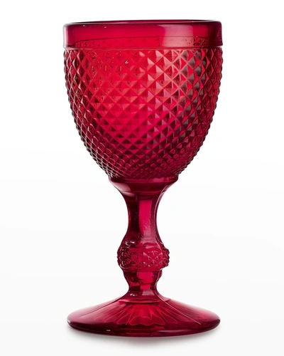 Vista Alegre Bicos Red Water Goblet Glass