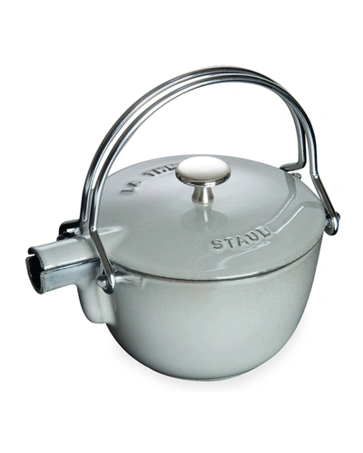 Staub Cast Iron 1-qt Round Tea Kettle In Graphite Grey