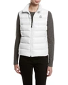 MONCLER GHANY SHINY QUILTED PUFFER VEST,PROD222940163