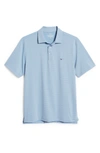 Vineyard Vines Stripe Sankaty Short Sleeve Performance Polo In Maui Blue Pebble