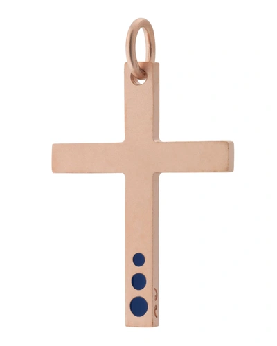 Marco Dal Maso Gold Plated Cross Pendant In 18k Rose Gold