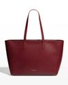 Mansur Gavriel Small East-west Zip Leather Tote Bag In Claret