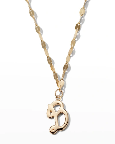 Lana Micro Cursive Initial Necklace In B
