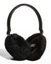 Gorski Lamb Shearling Earmuffs In Black