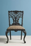 Anthropologie Handcarved Menagerie Woodpecker Dining Chair In Black