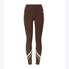 Tory Sport Tory Burch Weightless Chevron Legging In Deep Chocolate/snow White