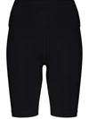 Wardrobe.nyc Bonded Stretch Jersey Biker Shorts In Schwarz