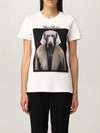 Max Mara Dogstar  Tshirt In Cotton In Beige
