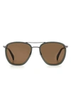 Rag & Bone 54mm Square Sunglasses In Green / Brown