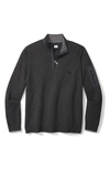 Tommy Bahama Islandzone(r) Cool Tide Half Zip Shirt In Charcoal Grey Heather