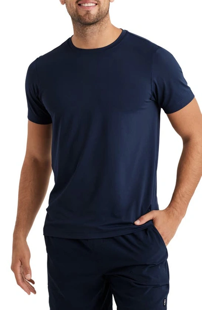 Rhone Performance Stretch Recycled Polyester T-shirt In Navy