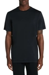 Bugatchi Crewneck Cotton T-shirt In Black