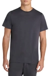 Bugatchi Crewneck Cotton T-shirt In Graphite