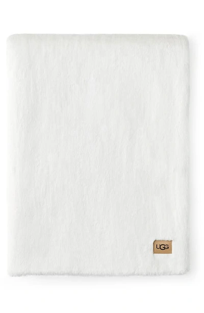 Ugg Lanai Fleece Throw Blanket In Snow