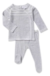 Angel Dear Babies' Take Me Home Cotton Wrap Sweater, Pants & Blanket Set In Grey