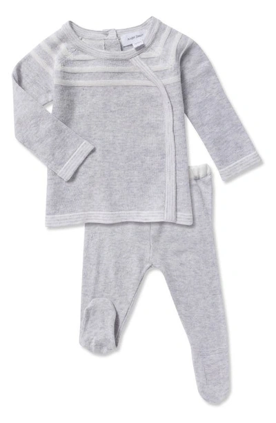Angel Dear Babies' Take Me Home Cotton Wrap Sweater, Pants & Blanket Set In Grey