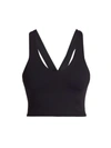 Alo Yoga Emulate Ribbed Stretch Sports Bra In Black