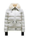 Moncler Arabba Shearling-collar Puffer Jacket In Cream