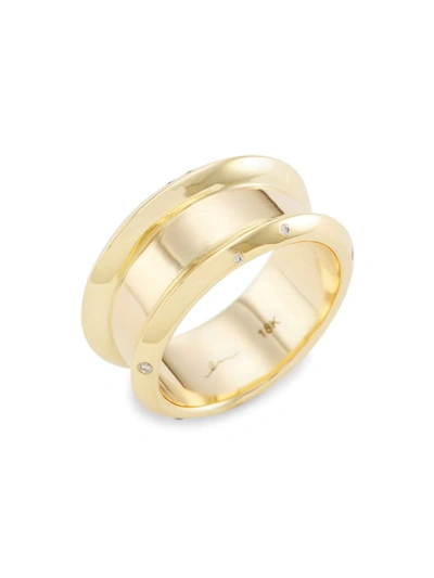 En Studio Women's Constellation 18k Yellow Gold & Diamond Wide Column Ring